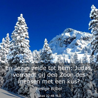 Picture 03 - Lukas 22:48 NLD - En Jezus zeide tot hem: Judas, verraadt gij den - Bible Verse Picture