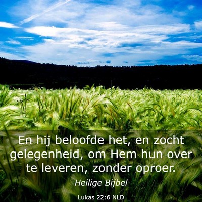 Picture 03 - Lukas 22:6 NLD - En hij beloofde het, en zocht gelegenheid, om Hem - Bible Verse Picture