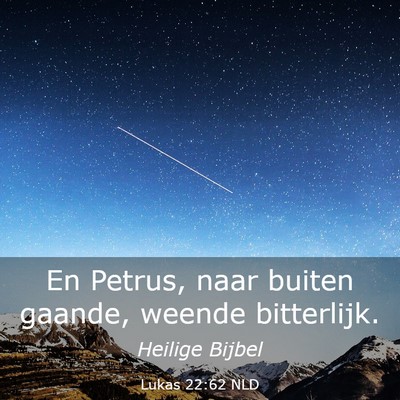 Picture 03 - Lukas 22:62 NLD - En Petrus, naar buiten gaande, weende - Bible Verse Picture
