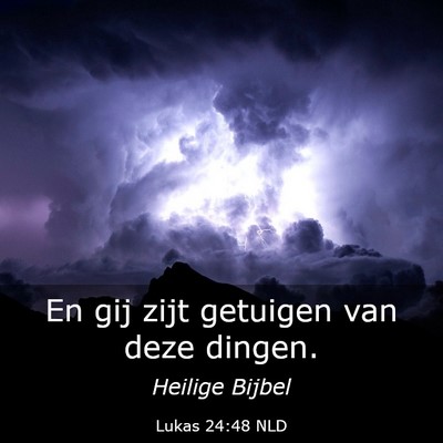 Picture 03 - Lukas 24:48 NLD - En gij zijt getuigen van deze - Bible Verse Picture