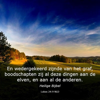 Picture 03 - Lukas 24:9 NLD - En wedergekeerd zijnde van het graf, boodschapten - Bible Verse Picture
