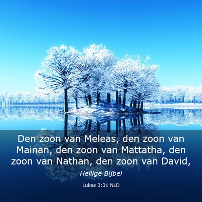 Picture 03 - Lukas 3:31 NLD - Den zoon van Meleas, den zoon van Mainan, den - Bible Verse Picture
