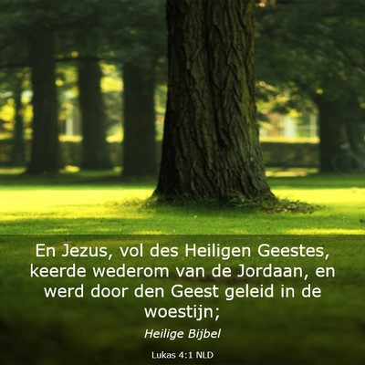 Picture 03 - Lukas 4:1 NLD - En Jezus, vol des Heiligen Geestes, keerde - Bible Verse Picture