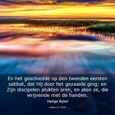 Picture 03 - Lukas 6:1 NLD - En het geschiedde op den tweeden eersten sabbat, - Bible Verse Picture