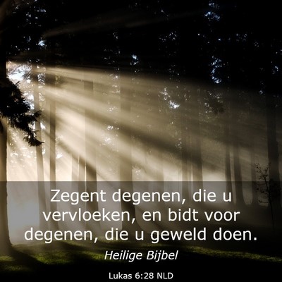 Picture 03 - Lukas 6:28 NLD - Zegent degenen, die u vervloeken, en bidt voor - Bible Verse Picture