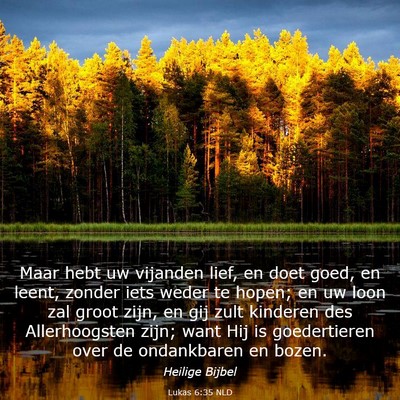 Picture 03 - Lukas 6:35 NLD - Maar hebt uw vijanden lief, en doet goed, en - Bible Verse Picture