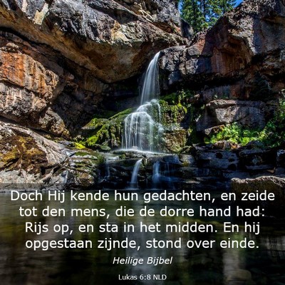 Picture 03 - Lukas 6:8 NLD - Doch Hij kende hun gedachten, en zeide tot den - Bible Verse Picture
