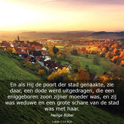 Picture 03 - Lukas 7:12 NLD - En als Hij de poort der stad genaakte, zie daar, - Bible Verse Picture