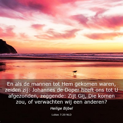 Picture 03 - Lukas 7:20 NLD - En als de mannen tot Hem gekomen waren, zeiden - Bible Verse Picture