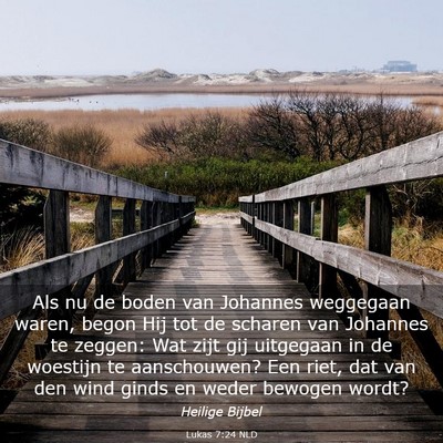 Picture 03 - Lukas 7:24 NLD - Als nu de boden van Johannes weggegaan waren, - Bible Verse Picture