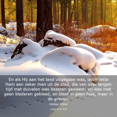 Picture 03 - Lukas 8:27 NLD - En als Hij aan het land uitgegaan was, ontmoette - Bible Verse Picture