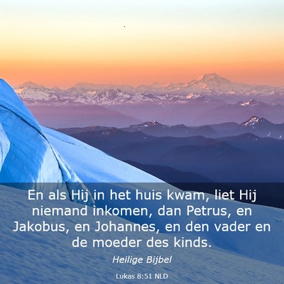 Picture 03 - Lukas 8:51 NLD - En als Hij in het huis kwam, liet Hij niemand - Bible Verse Picture