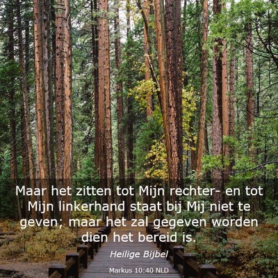Picture 03 - Markus 10:40 NLD - Maar het zitten tot Mijn rechter- en tot Mijn - Bible Verse Picture