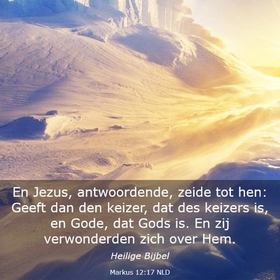 Picture 03 - Markus 12:17 NLD - En Jezus, antwoordende, zeide tot hen: Geeft dan - Bible Verse Picture