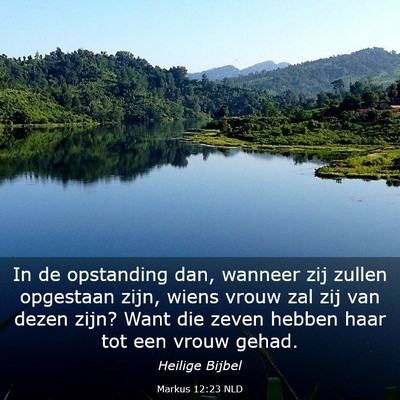 Picture 03 - Markus 12:23 NLD - In de opstanding dan, wanneer zij zullen - Bible Verse Picture