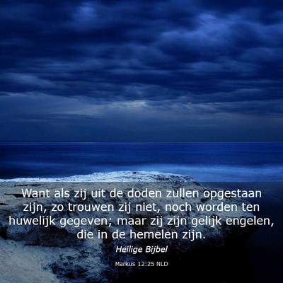 Picture 03 - Markus 12:25 NLD - Want als zij uit de doden zullen opgestaan zijn, - Bible Verse Picture