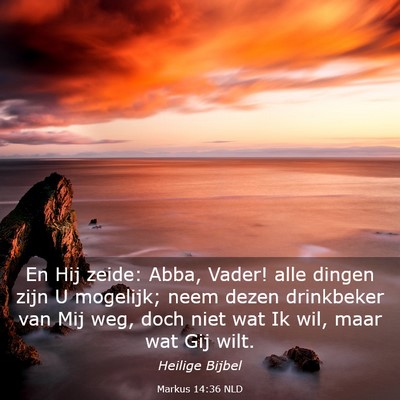 Picture 03 - Markus 14:36 NLD - En Hij zeide: Abba, Vader! alle dingen zijn U - Bible Verse Picture