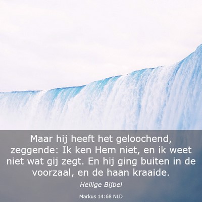 Picture 03 - Markus 14:68 NLD - Maar hij heeft het geloochend, zeggende: Ik ken - Bible Verse Picture
