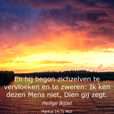 Picture 03 - Markus 14:71 NLD - En hij begon zichzelven te vervloeken en te - Bible Verse Picture