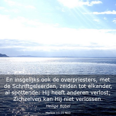 Picture 03 - Markus 15:31 NLD - En insgelijks ook de overpriesters, met de - Bible Verse Picture