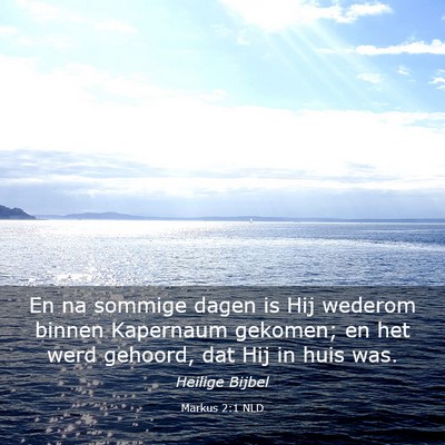 Picture 03 - Markus 2:1 NLD - En na sommige dagen is Hij wederom binnen - Bible Verse Picture