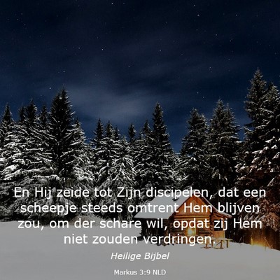 Picture 03 - Markus 3:9 NLD - En Hij zeide tot Zijn discipelen, dat een - Bible Verse Picture