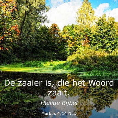 Picture 03 - Markus 4:14 NLD - De zaaier is, die het Woord - Bible Verse Picture