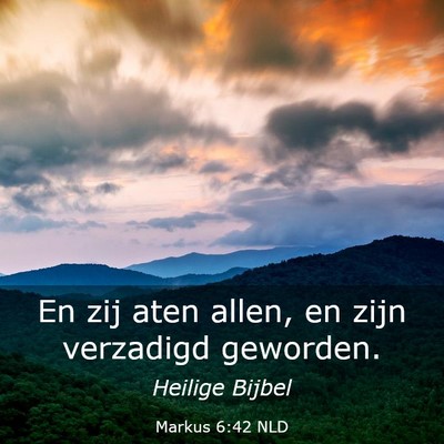 Picture 03 - Markus 6:42 NLD - En zij aten allen, en zijn verzadigd - Bible Verse Picture