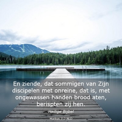 Picture 03 - Markus 7:2 NLD - En ziende, dat sommigen van Zijn discipelen met - Bible Verse Picture
