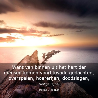 Picture 03 - Markus 7:21 NLD - Want van binnen uit het hart der mensen komen - Bible Verse Picture
