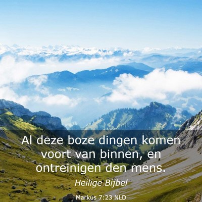 Picture 03 - Markus 7:23 NLD - Al deze boze dingen komen voort van binnen, en - Bible Verse Picture