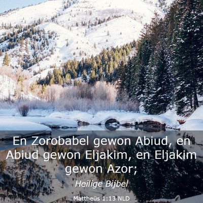 Picture 03 - Mattheüs 1:13 NLD - En Zorobabel gewon Abiud, en Abiud gewon Eljakim, - Bible Verse Picture