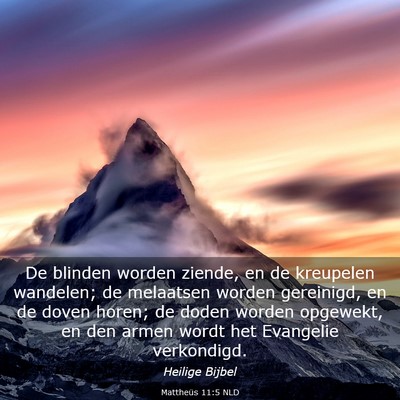 Picture 03 - Mattheüs 11:5 NLD - De blinden worden ziende, en de kreupelen - Bible Verse Picture