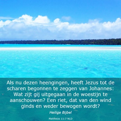 Picture 03 - Mattheüs 11:7 NLD - Als nu dezen heengingen, heeft Jezus tot de - Bible Verse Picture