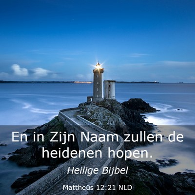Picture 03 - Mattheüs 12:21 NLD - En in Zijn Naam zullen de heidenen - Bible Verse Picture