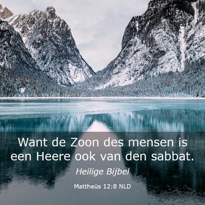Picture 03 - Mattheüs 12:8 NLD - Want de Zoon des mensen is een Heere ook van den - Bible Verse Picture