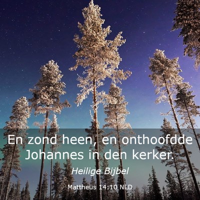Picture 03 - Mattheüs 14:10 NLD - En zond heen, en onthoofdde Johannes in den - Bible Verse Picture