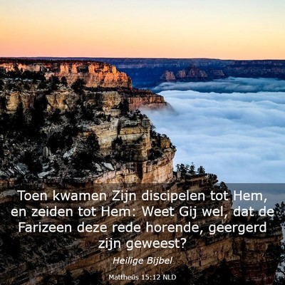 Picture 03 - Mattheüs 15:12 NLD - Toen kwamen Zijn discipelen tot Hem, en zeiden - Bible Verse Picture
