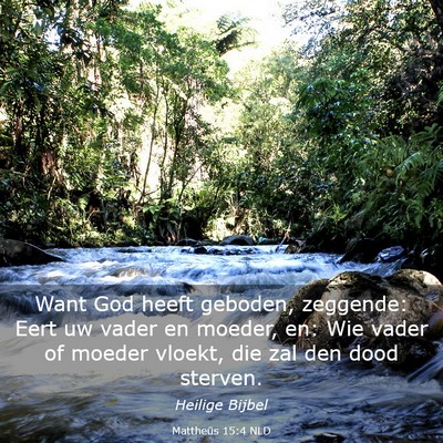Picture 03 - Mattheüs 15:4 NLD - Want God heeft geboden, zeggende: Eert uw vader - Bible Verse Picture