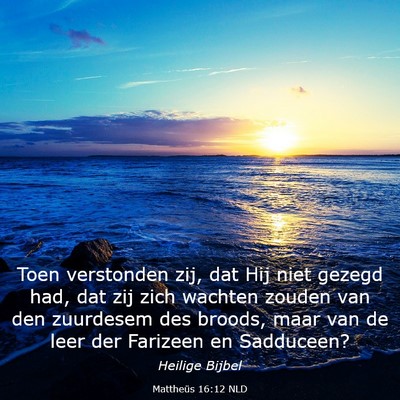Picture 03 - Mattheüs 16:12 NLD - Toen verstonden zij, dat Hij niet gezegd had, dat - Bible Verse Picture