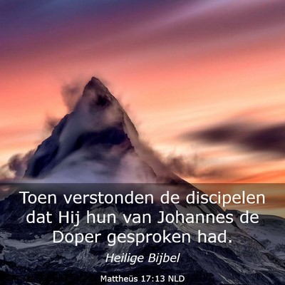 Picture 03 - Mattheüs 17:13 NLD - Toen verstonden de discipelen dat Hij hun van - Bible Verse Picture