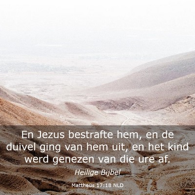 Picture 03 - Mattheüs 17:18 NLD - En Jezus bestrafte hem, en de duivel ging van hem - Bible Verse Picture
