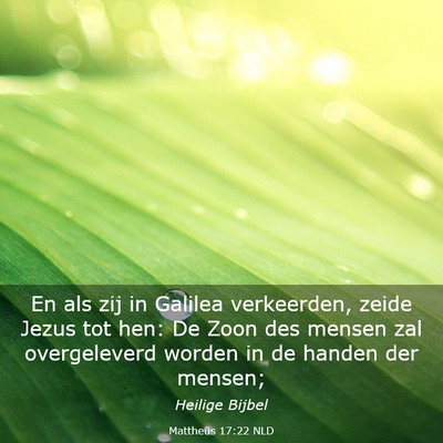 Picture 03 - Mattheüs 17:22 NLD - En als zij in Galilea verkeerden, zeide Jezus tot - Bible Verse Picture