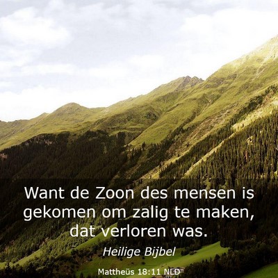 Picture 03 - Mattheüs 18:11 NLD - Want de Zoon des mensen is gekomen om zalig te - Bible Verse Picture