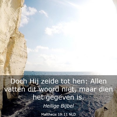 Picture 03 - Mattheüs 19:11 NLD - Doch Hij zeide tot hen: Allen vatten dit woord - Bible Verse Picture