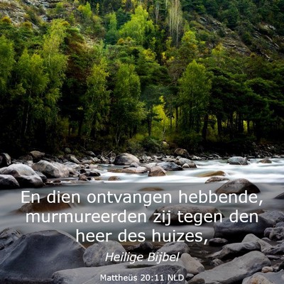 Picture 03 - Mattheüs 20:11 NLD - En dien ontvangen hebbende, murmureerden zij - Bible Verse Picture
