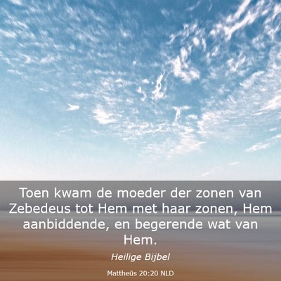 Picture 03 - Mattheüs 20:20 NLD - Toen kwam de moeder der zonen van Zebedeus tot - Bible Verse Picture