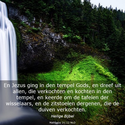 Picture 03 - Mattheüs 21:12 NLD - En Jezus ging in den tempel Gods, en dreef uit - Bible Verse Picture
