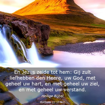 Picture 03 - Mattheüs 22:37 NLD - En Jezus zeide tot hem: Gij zult liefhebben den - Bible Verse Picture