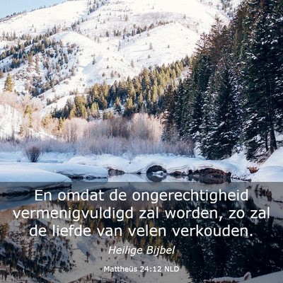 Picture 03 - Mattheüs 24:12 NLD - En omdat de ongerechtigheid vermenigvuldigd zal - Bible Verse Picture